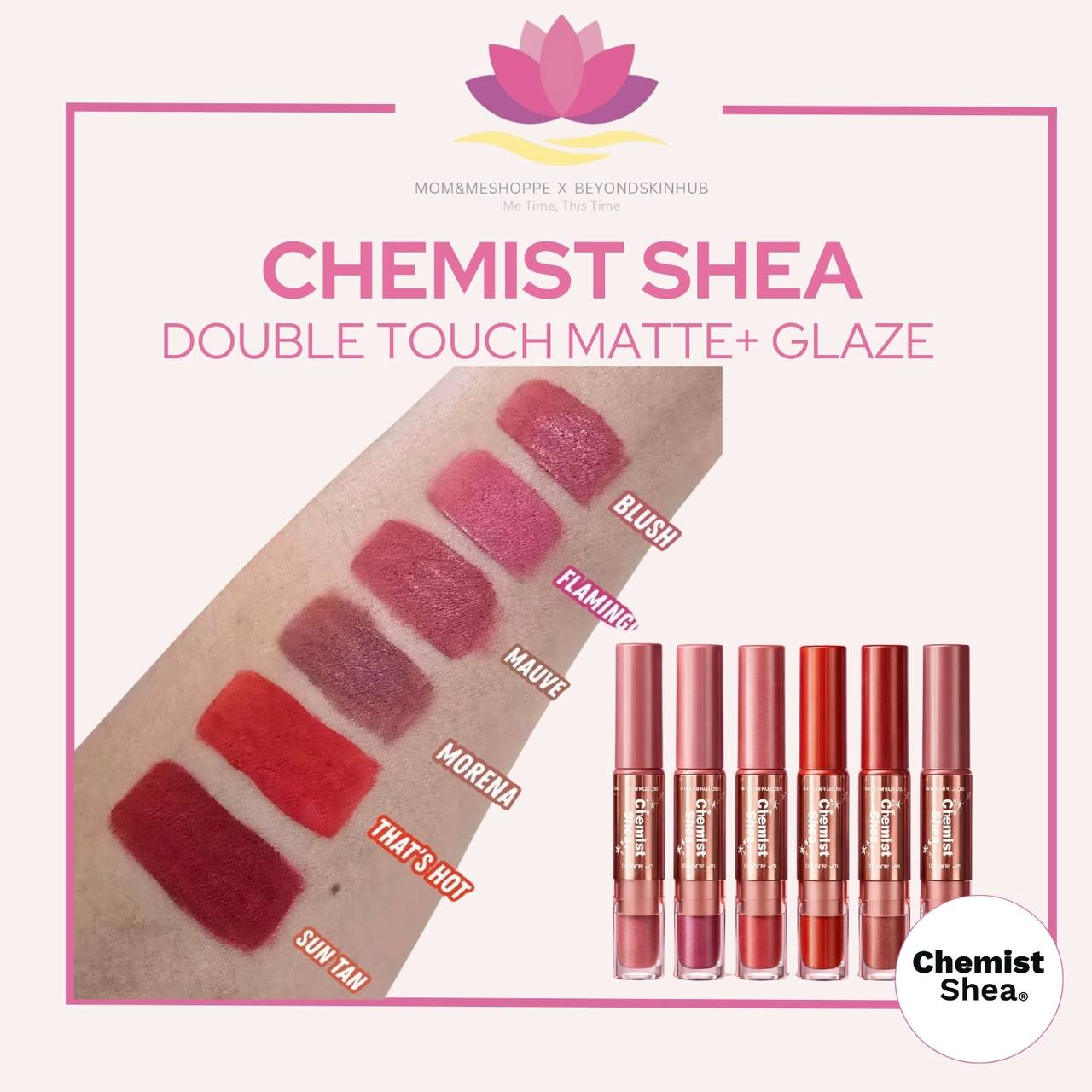 Mixtrue Beauty Double Touch Matte + Glaze Transfer Proof Lippie | Matte & High Gloss Lip stain