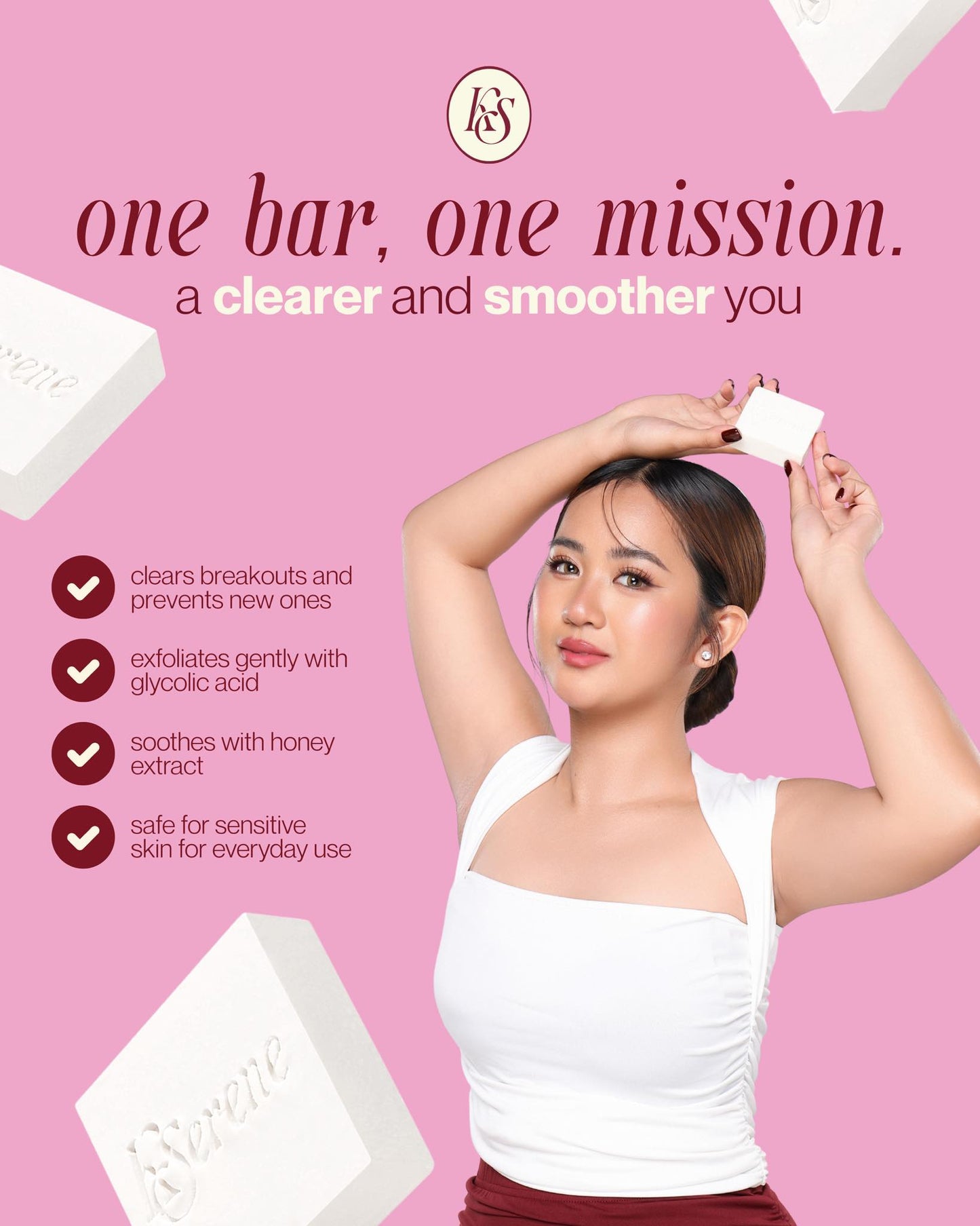 KSerene Kilibum Soap with Glutathione and Glycolic Acid