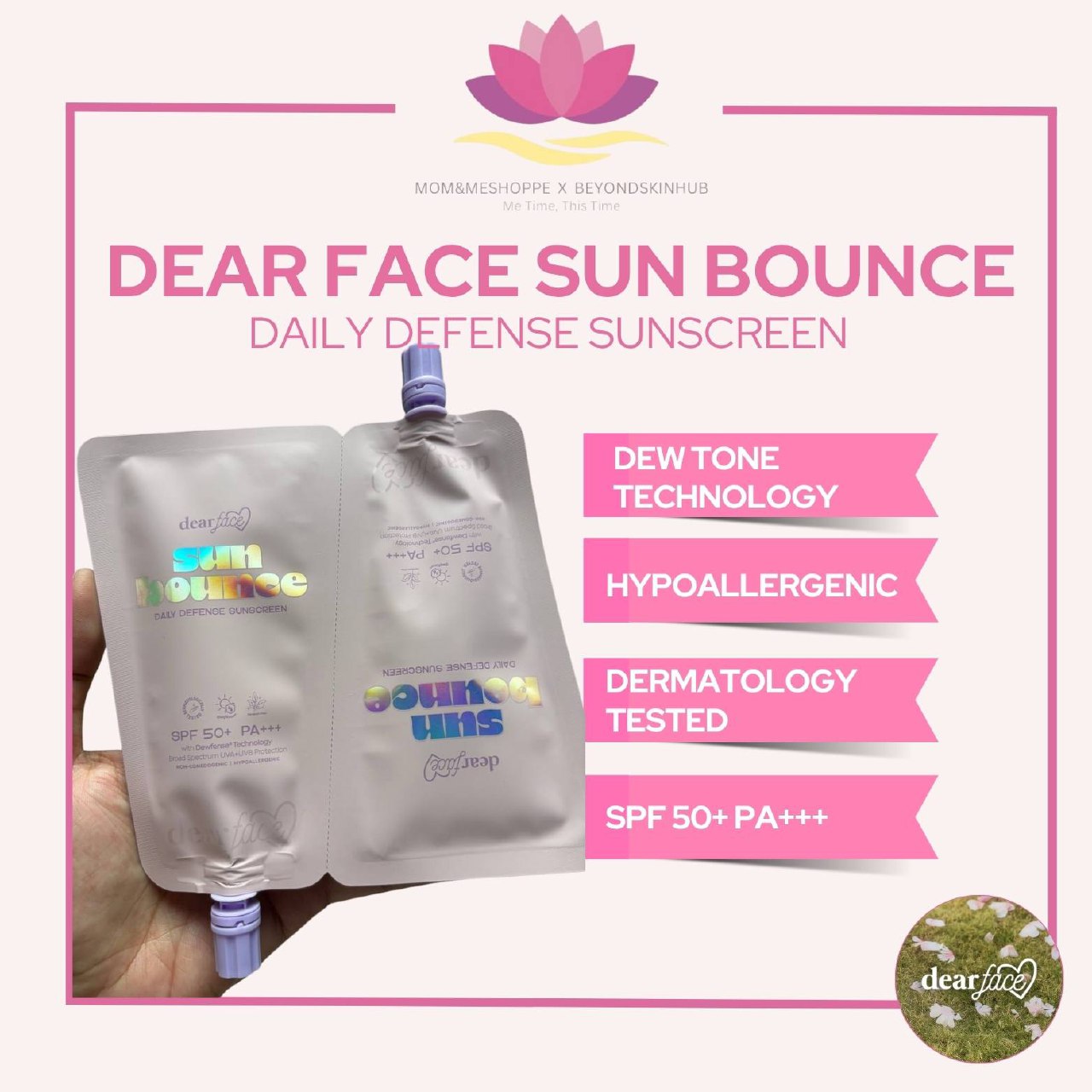 Dear Face Sun Bounce Daily Defense Hybrid Sunscreen Dewfense Technology SPF 50 PA+++ (Copy)