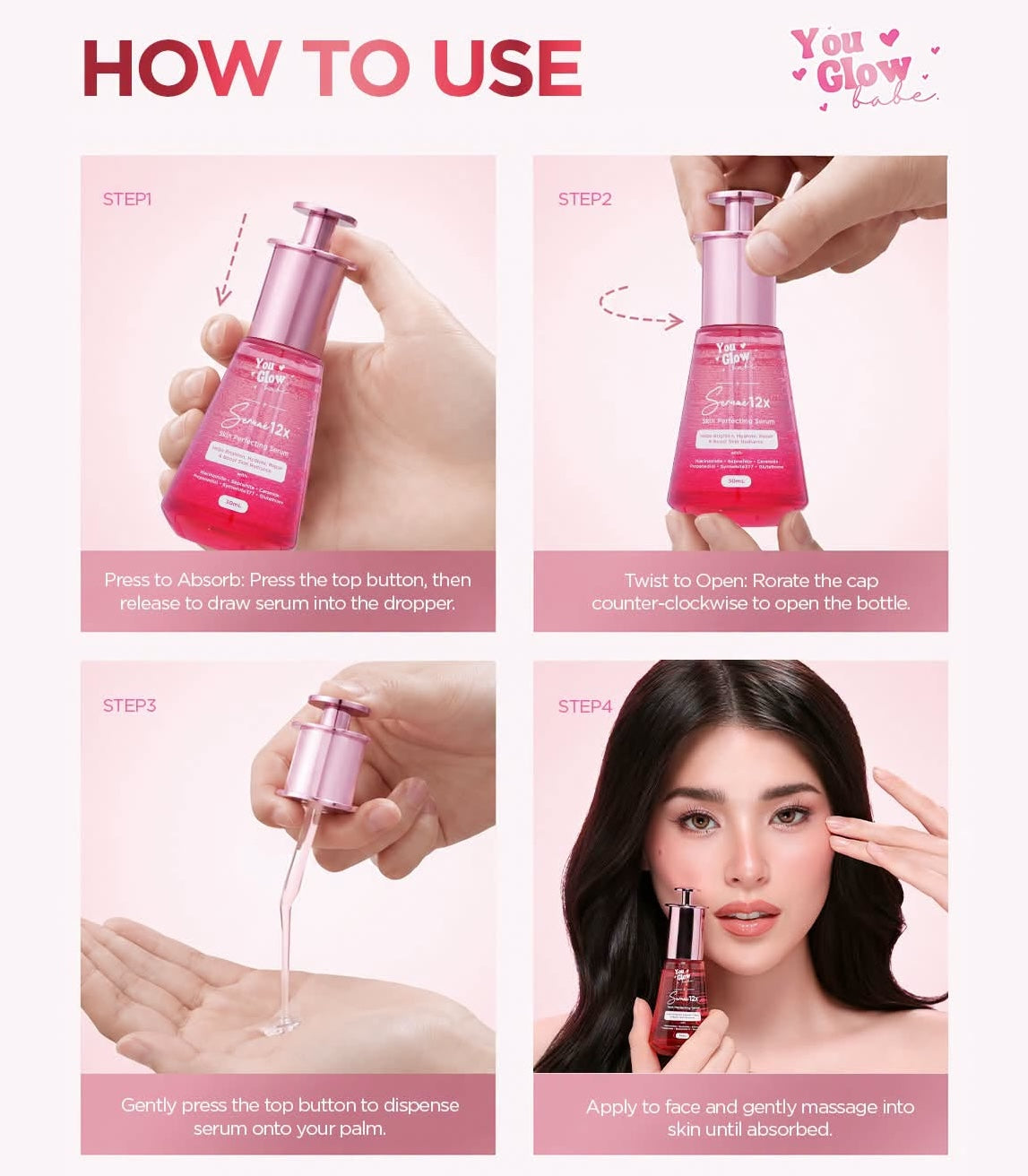You Glow Babe Skin Perfecting Serum | Brightening & Acne Care | Niacinamide & Ceramide