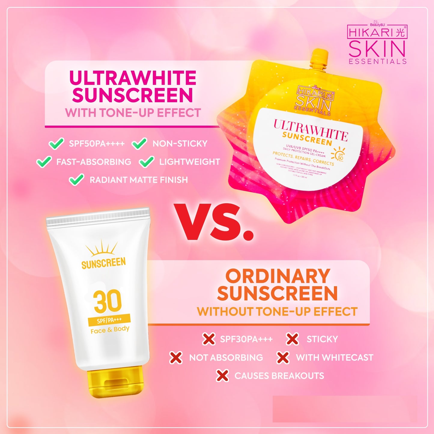 Hikari Ultrfresh Sunscreen and Sun Perfect Tinted Sunscreen Bundle | SPF 50 PA++++