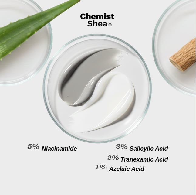 Mixtrue Beauty Chemist Shea Acne & Blemish Cleanser | with Niacinamide, Salicylic Acid, Tranexamic Acid & Azelaic Acid