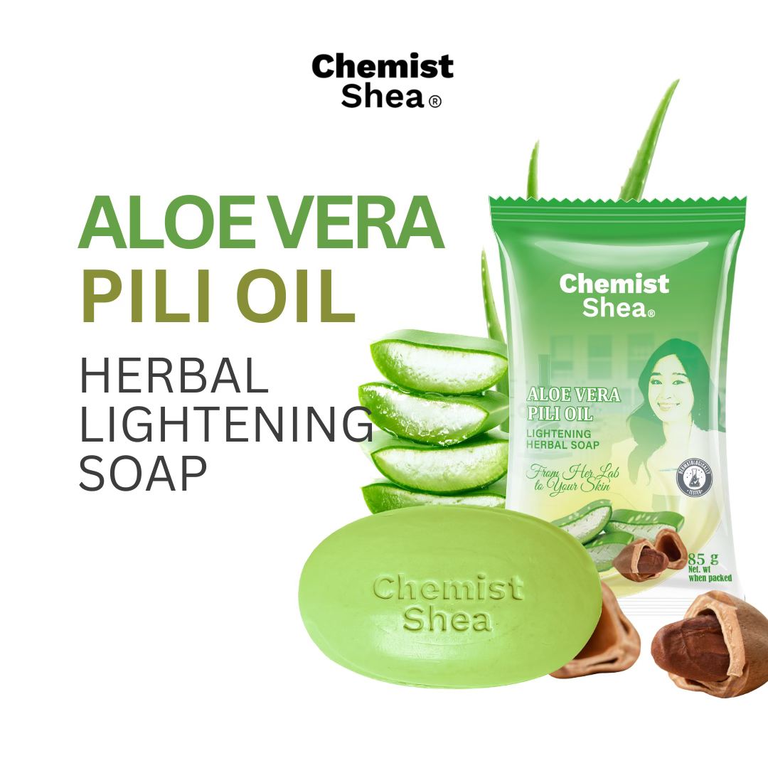 Chemist Shea Herbal Soaps | Sulfur Charcoal, Aloe Vera Pili Oil, Mango Turmeric & Kojic Papaya Lightening Bar