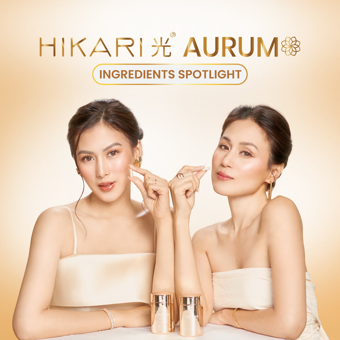 Hikari Aurum | S-Acethyl Glutathione with Botanical UV Protection | Vitamin C and Zinc