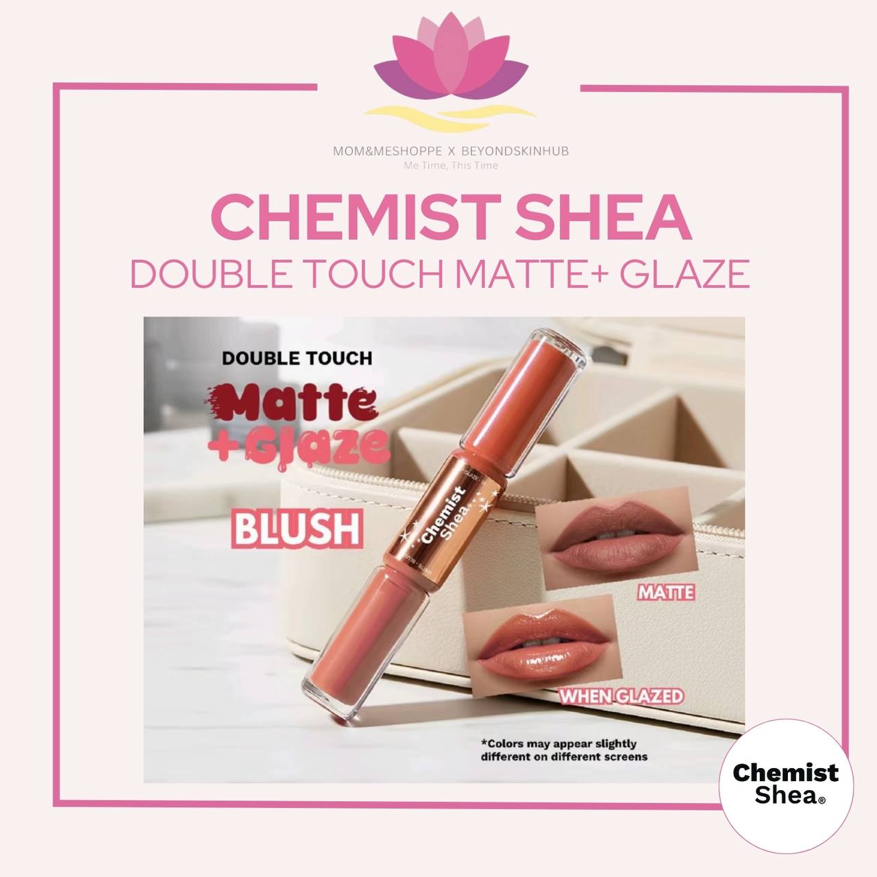 Mixtrue Beauty Double Touch Matte + Glaze Transfer Proof Lippie | Matte & High Gloss Lip stain