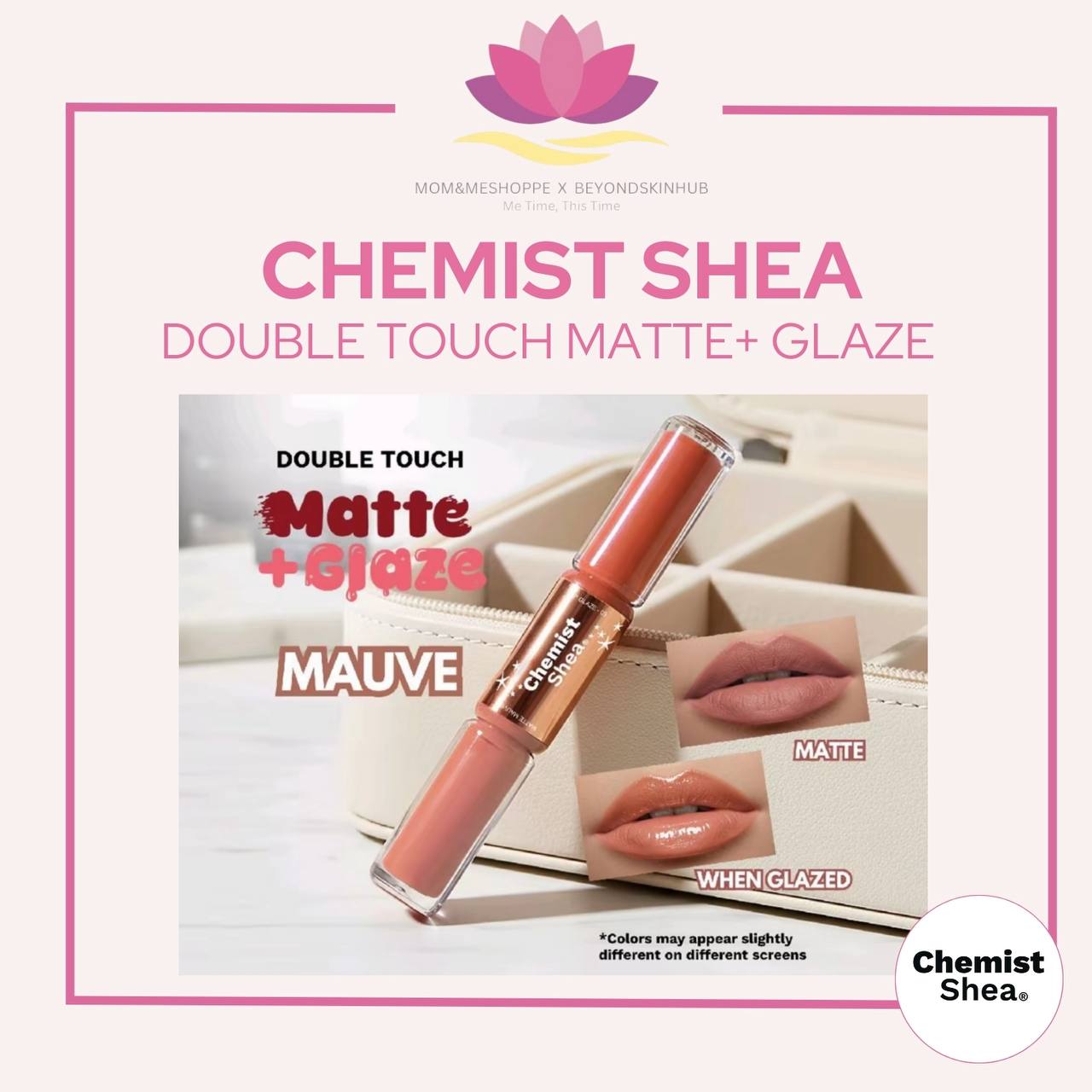 Mixtrue Beauty Double Touch Matte + Glaze Transfer Proof Lippie | Matte & High Gloss Lip stain