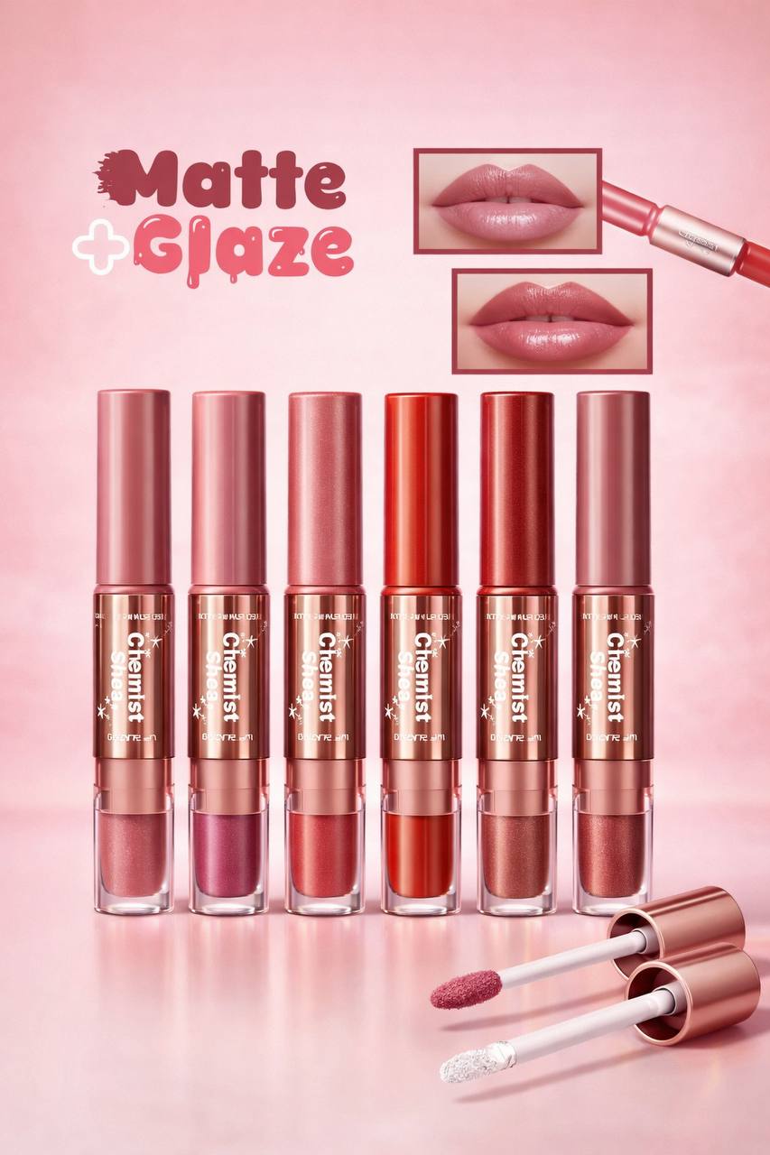 Mixtrue Beauty Double Touch Matte + Glaze Transfer Proof Lippie | Matte & High Gloss Lip stain