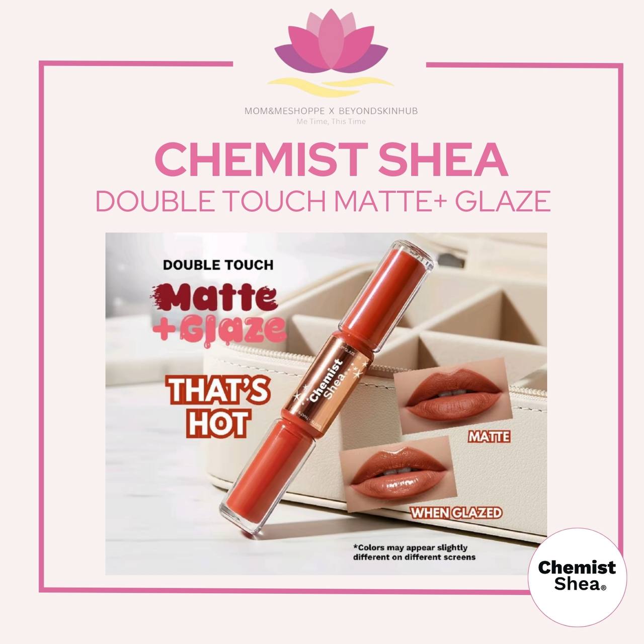 Mixtrue Beauty Double Touch Matte + Glaze Transfer Proof Lippie | Matte & High Gloss Lip stain
