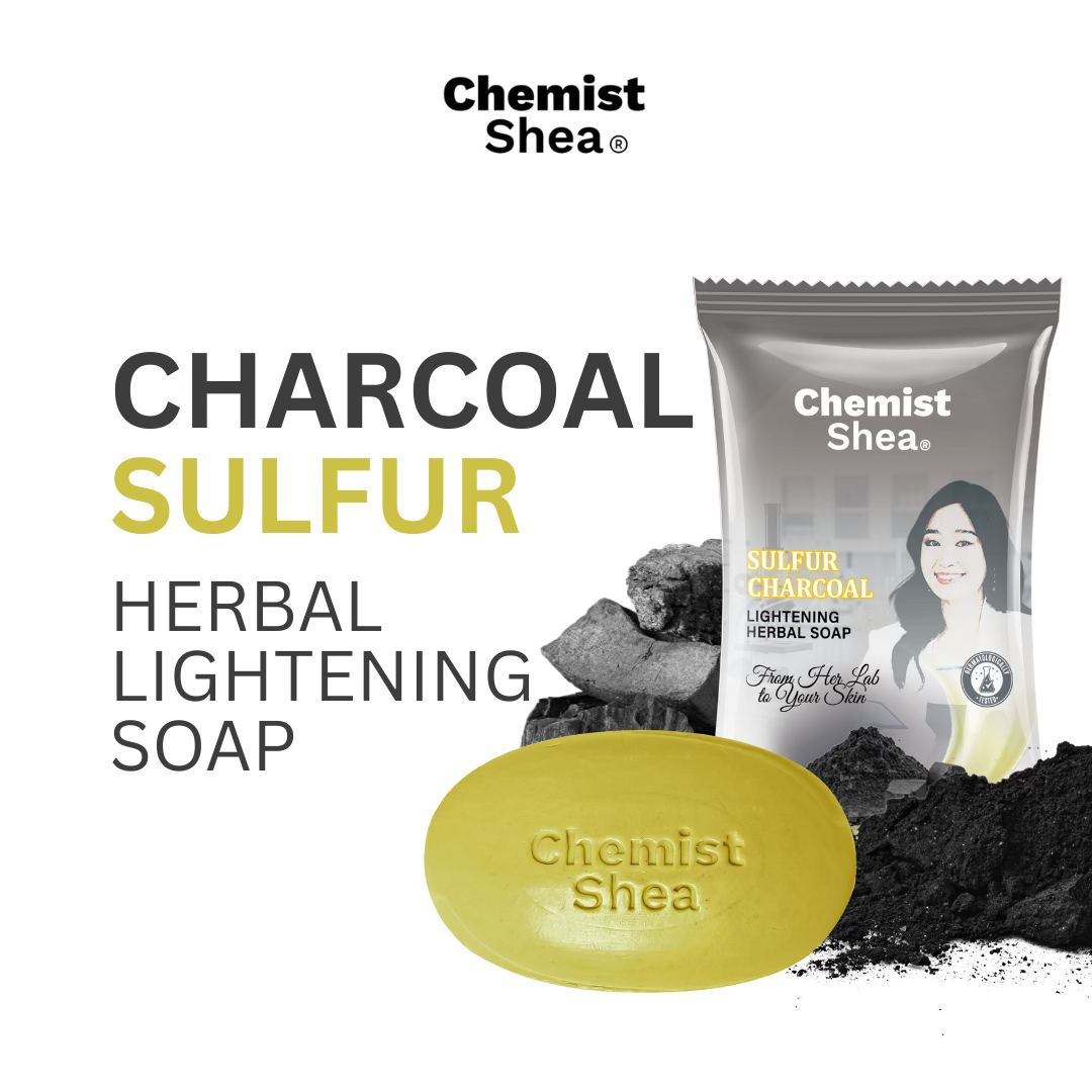 Chemist Shea Herbal Soaps | Sulfur Charcoal, Aloe Vera Pili Oil, Mango Turmeric & Kojic Papaya Lightening Bar