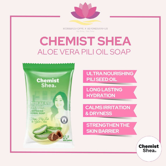 Chemist Shea Aloe Vera Pili Oil Lightening Herbal Soap | Brightening, Hydrating, Calming, Non-drying, Strengthen Skin Barrier