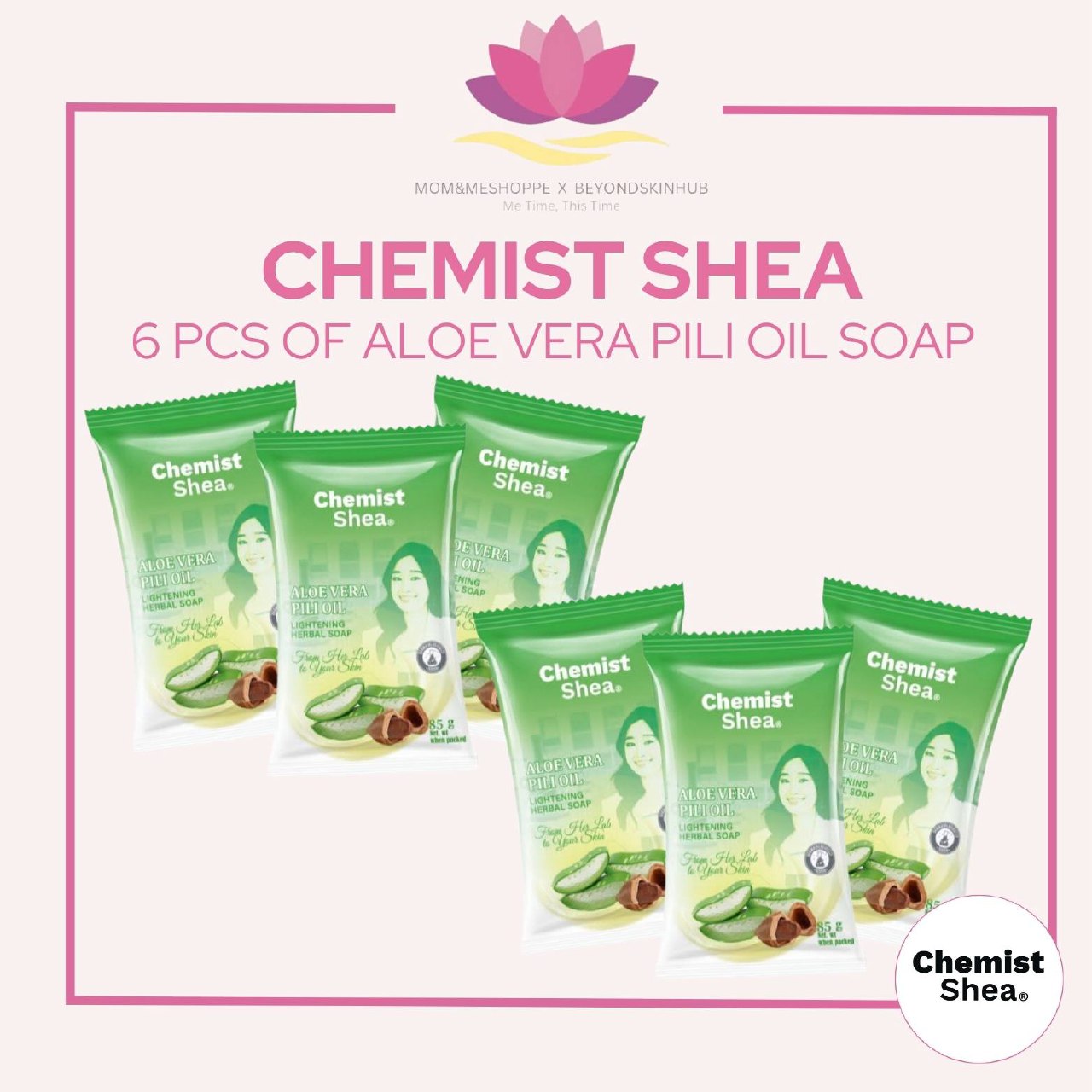 Chemist Shea Aloe Vera Pili Oil Lightening Herbal Soap | Brightening, Hydrating, Calming, Non-drying, Strengthen Skin Barrier