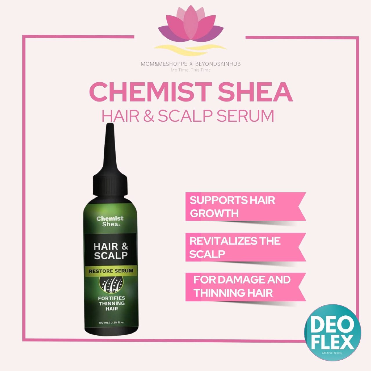 Mixtrue Beauty Chemist Shea Hair + Scalp Restore Serum | For Damaged & Thinning Hair