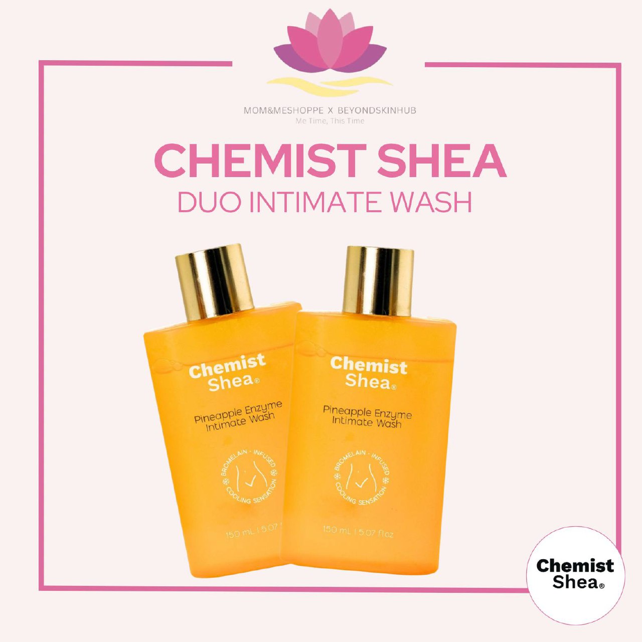 Chemist Shea Pineapple Enzyme Intimate Wash| Feminine Wash PH Balanced, cooling, reduces bacteria & brighten intimate areas