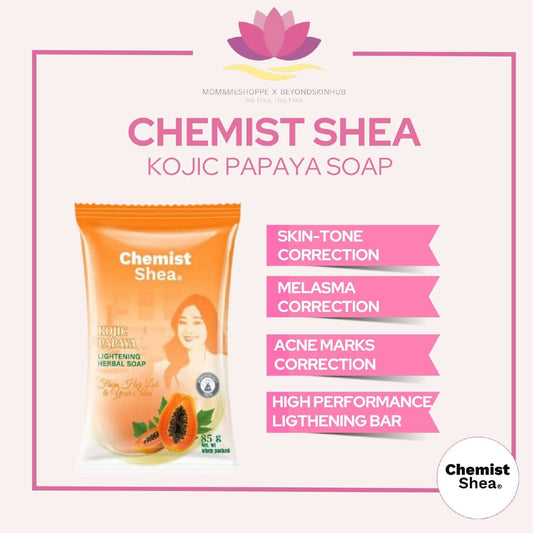 Chemist Shea Kojic Papaya Lightening Herbal Soap | Brightening, for acne marks, dark pigmentation, melasma