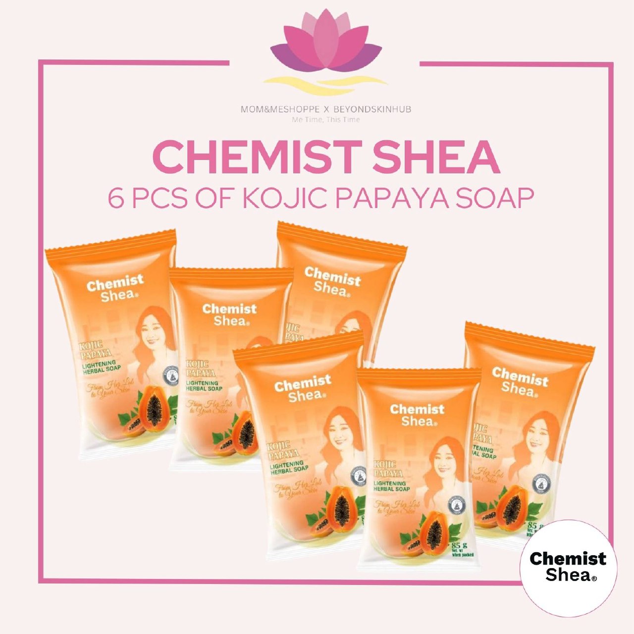 Chemist Shea Kojic Papaya Lightening Herbal Soap | Brightening, for acne marks, dark pigmentation, melasma