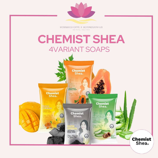 Chemist Shea Herbal Soaps | Sulfur Charcoal, Aloe Vera Pili Oil, Mango Turmeric & Kojic Papaya Lightening Bar