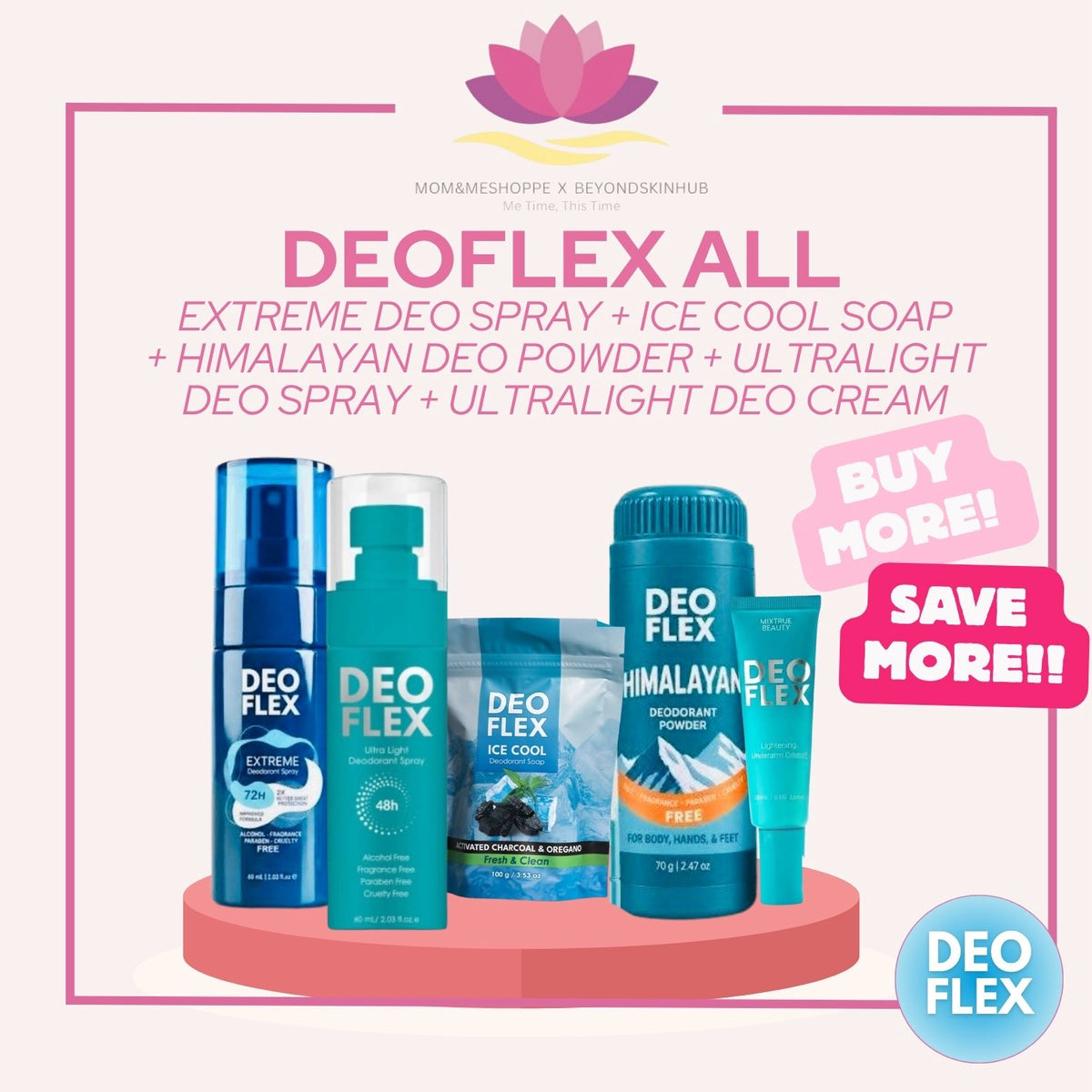 Deoflex All (Deodorant, Powder, Soap & Brightening Cream)