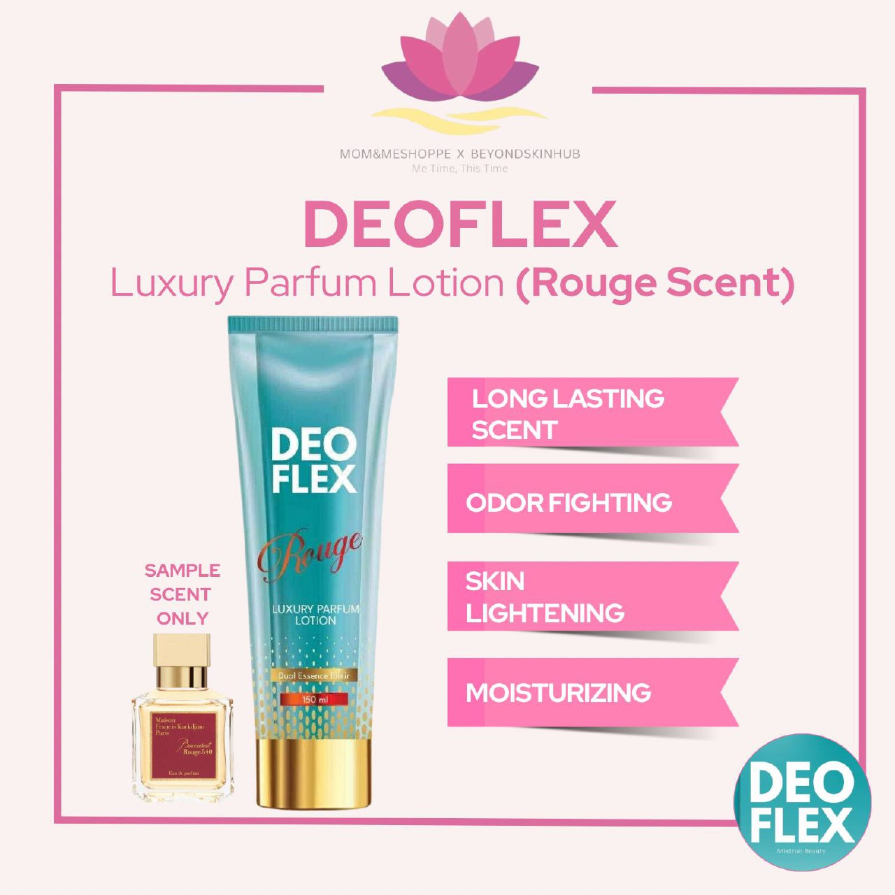Mixtrue Beauty Deoflex Parfum Lotion 150ml| Rouge & Paris| Moisturizing, Lightening, & Deodorizing