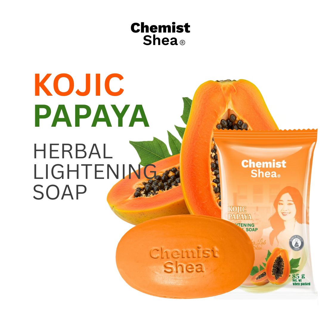Chemist Shea Herbal Soaps | Sulfur Charcoal, Aloe Vera Pili Oil, Mango Turmeric & Kojic Papaya Lightening Bar