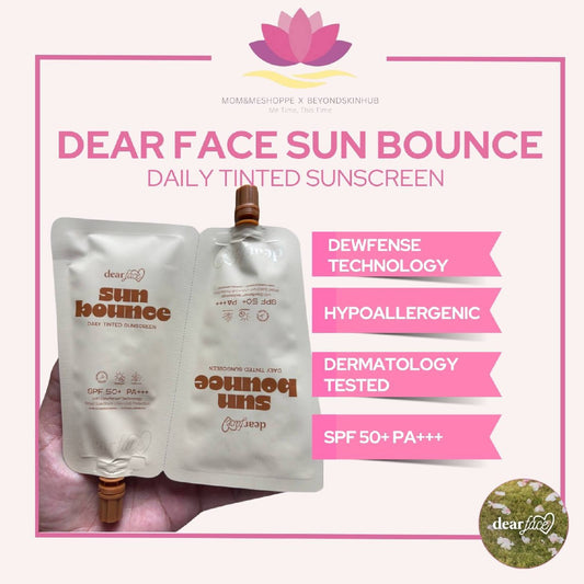 Dear Face Sun Bounce Daily Defense Tinted Sunscreen Dewfense Technology SPF 50 PA+++